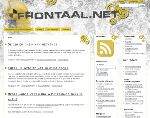 Frontaal.net layout 2009